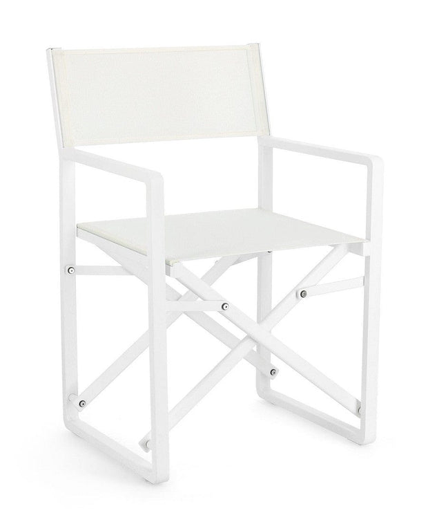 Bizzotto Sedia da giardino pieghevole Konnor CX23 Bianco