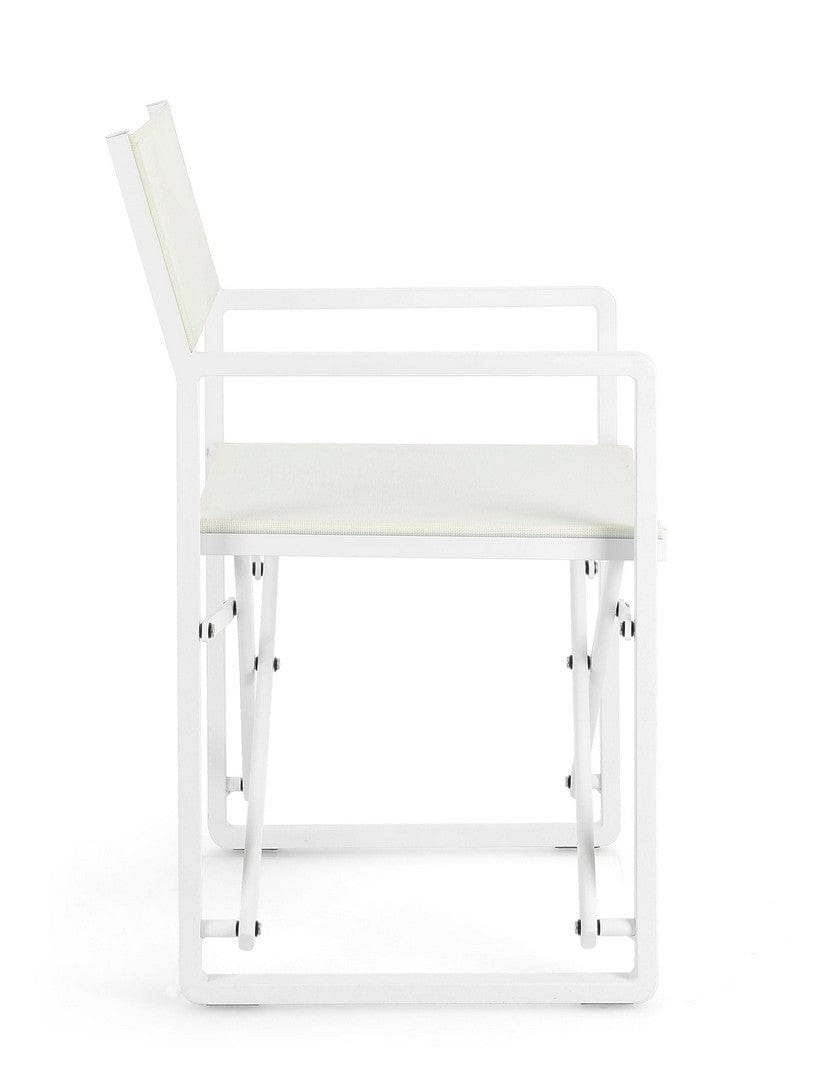 Bizzotto Sedia da giardino pieghevole Konnor CX23 Bianco