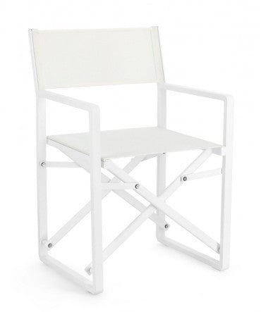 Bizzotto Sedia da giardino pieghevole Konnor CX23 Bianco
