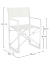 Bizzotto Sedia da giardino pieghevole Konnor CX23 Bianco