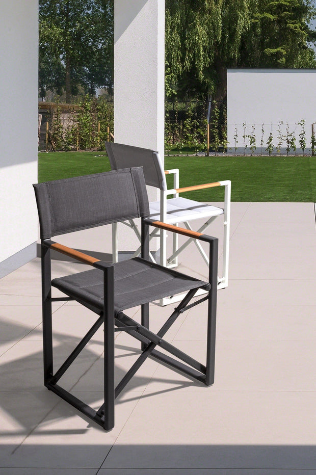 Bizzotto Sedia da giardino pieghevole Lagun Antracite