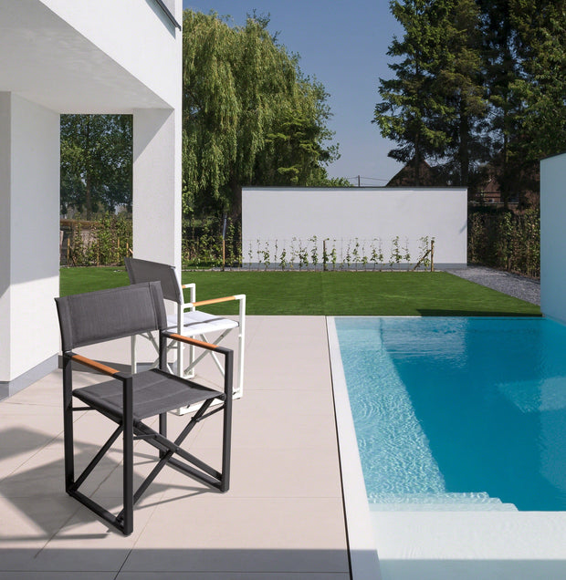 Bizzotto Sedia da giardino pieghevole Lagun Antracite