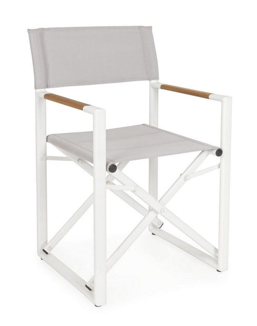 Bizzotto Sedia da giardino pieghevole Lagun Bianco