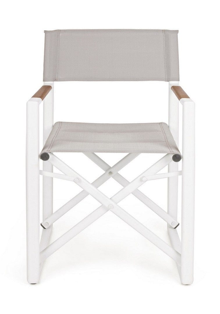 Bizzotto Sedia da giardino pieghevole Lagun Bianco
