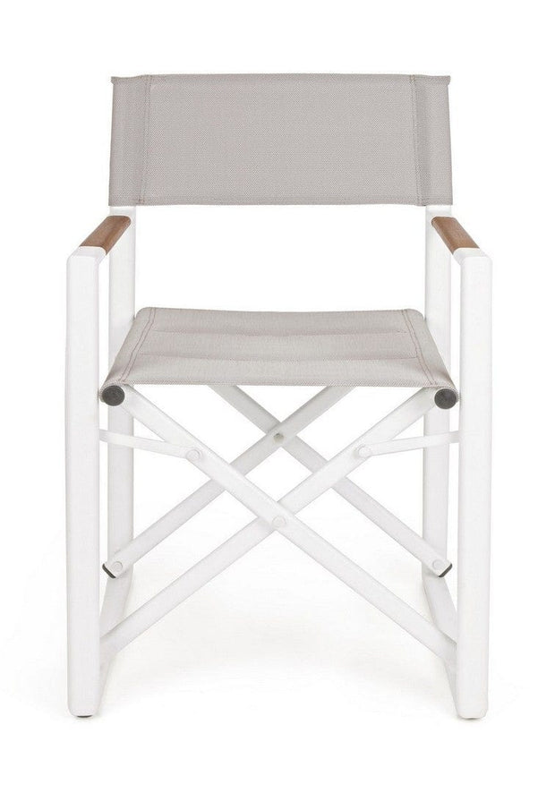 Bizzotto Sedia da giardino pieghevole Lagun Bianco