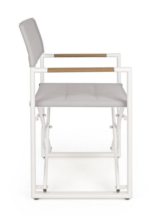 Bizzotto Sedia da giardino pieghevole Lagun Bianco