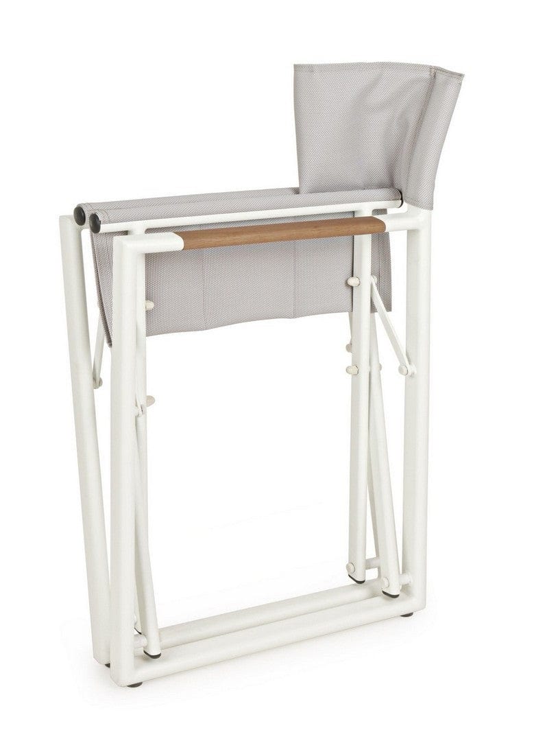 Bizzotto Sedia da giardino pieghevole Lagun Bianco