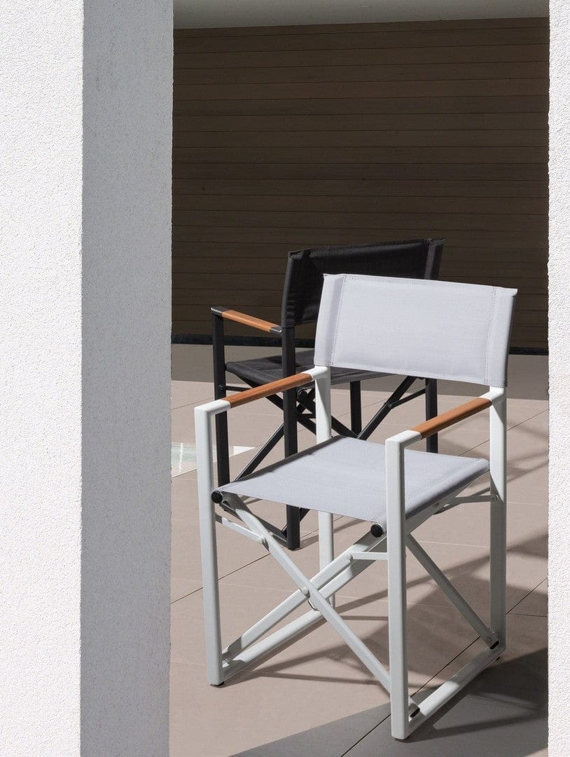 Bizzotto Sedia da giardino pieghevole Lagun Bianco