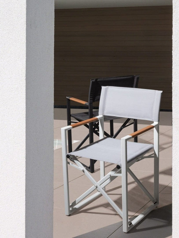 Bizzotto Sedia da giardino pieghevole Lagun Bianco