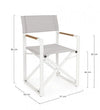 Bizzotto Sedia da giardino pieghevole Lagun Bianco