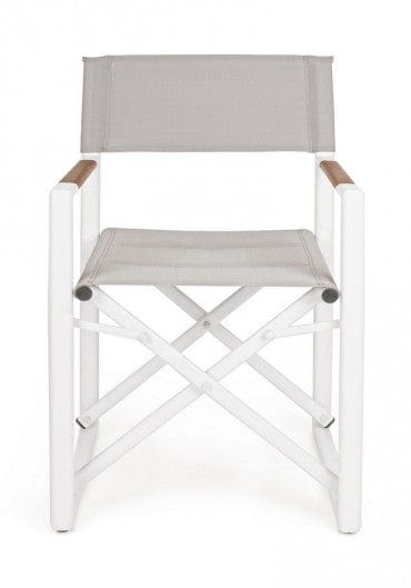 Bizzotto Sedia da giardino pieghevole Lagun Bianco