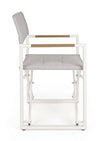 Bizzotto Sedia da giardino pieghevole Lagun Bianco