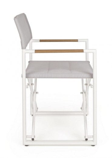 Bizzotto Sedia da giardino pieghevole Lagun Bianco