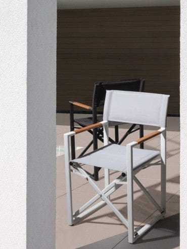 Bizzotto Sedia da giardino pieghevole Lagun Bianco