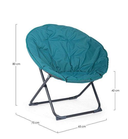 Bizzotto Sedia da giardino pieghevole Luna Turchese