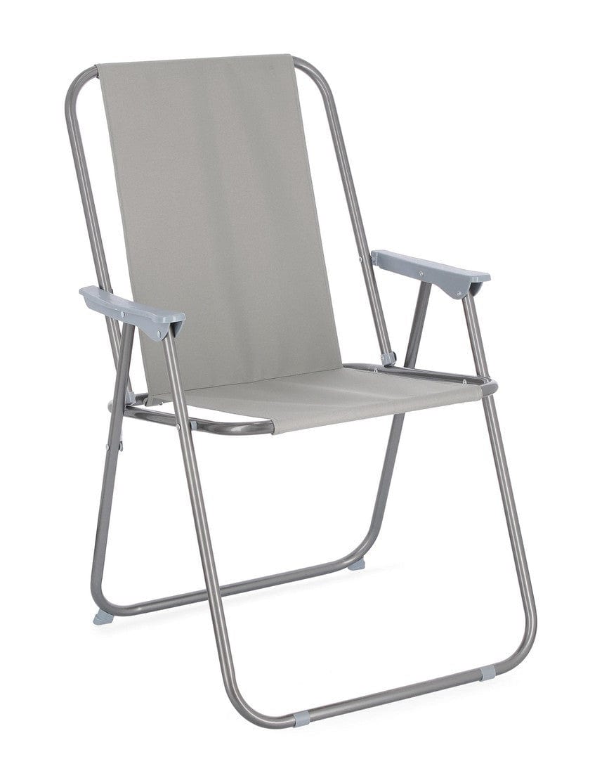 Bizzotto Sedia da giardino pieghevole Malibu Grigio