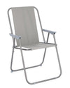 Bizzotto Sedia da giardino pieghevole Malibu Grigio