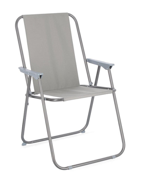 Bizzotto Sedia da giardino pieghevole Malibu Grigio