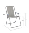 Bizzotto Sedia da giardino pieghevole Malibu Grigio