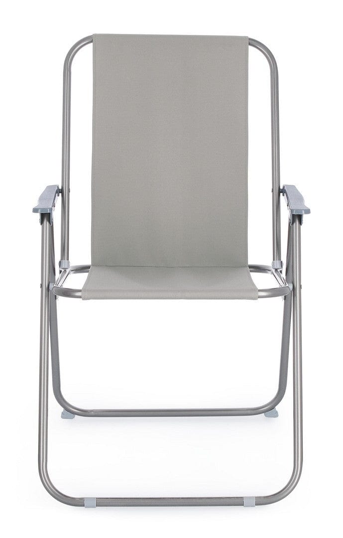 Bizzotto Sedia da giardino pieghevole Malibu Grigio