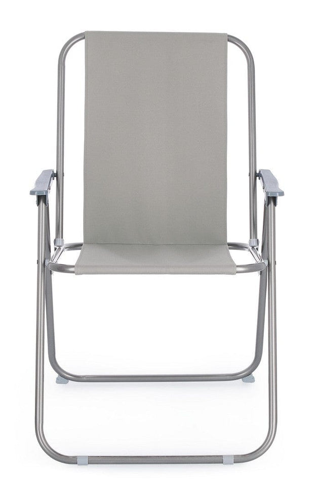 Bizzotto Sedia da giardino pieghevole Malibu Grigio
