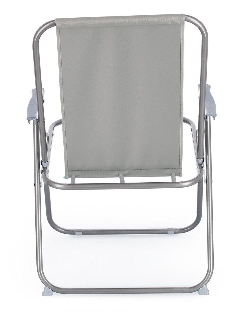 Bizzotto Sedia da giardino pieghevole Malibu Grigio