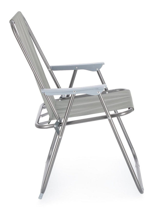 Bizzotto Sedia da giardino pieghevole Malibu Grigio