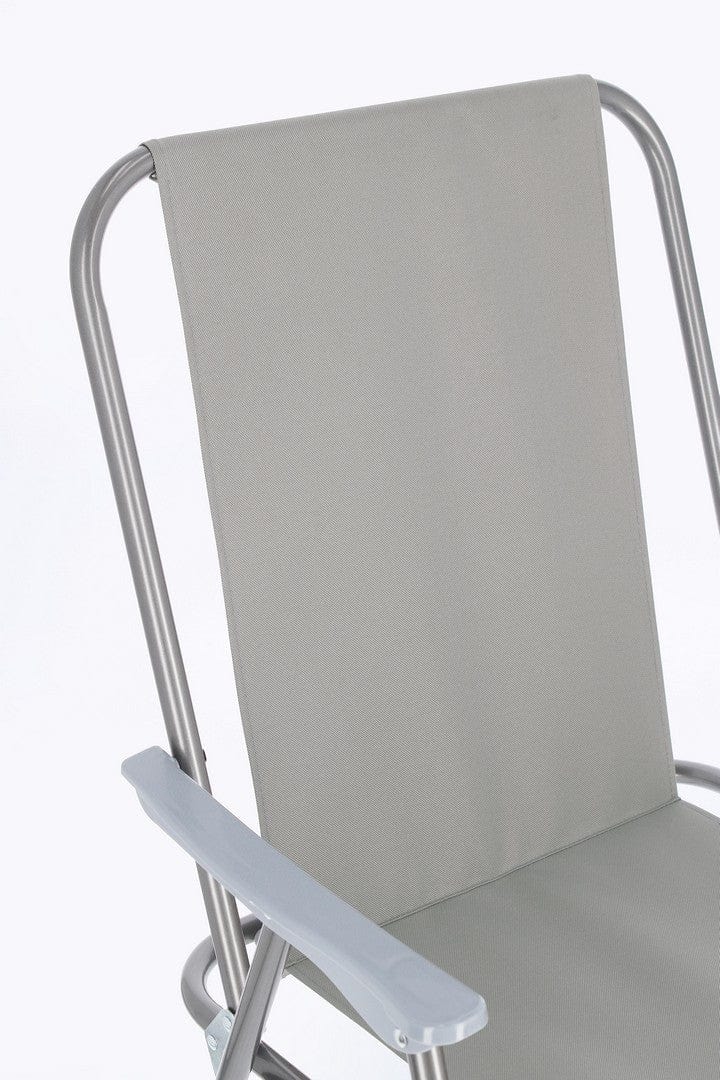 Bizzotto Sedia da giardino pieghevole Malibu Grigio