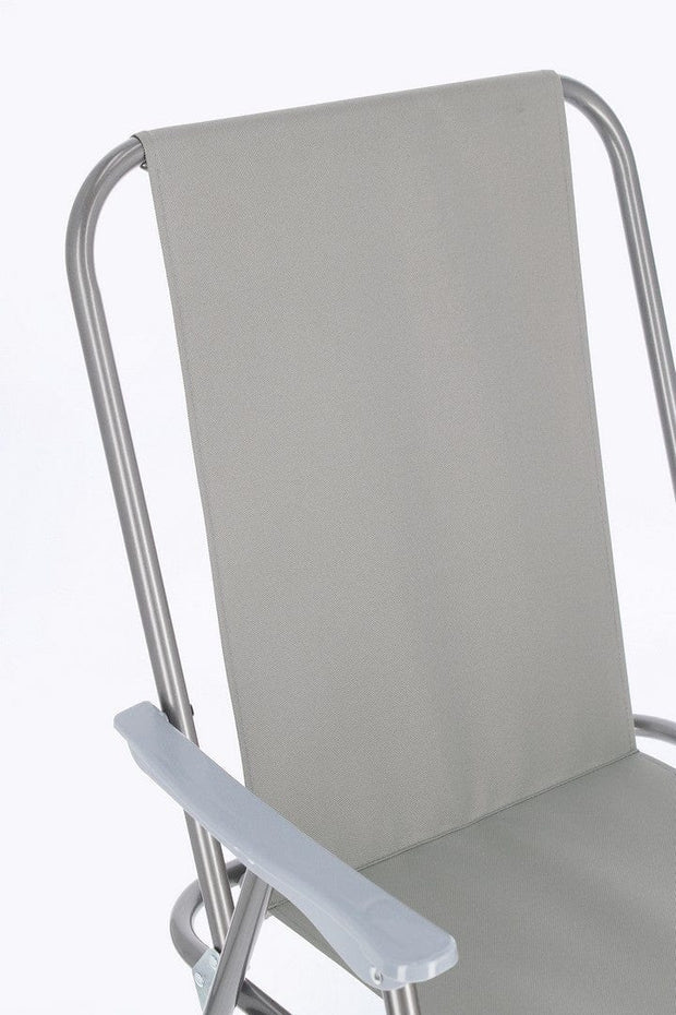 Bizzotto Sedia da giardino pieghevole Malibu Grigio