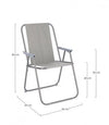 Bizzotto Sedia da giardino pieghevole Malibu Grigio