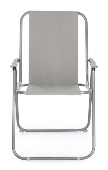 Bizzotto Sedia da giardino pieghevole Malibu Grigio