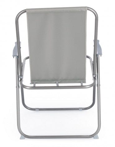 Bizzotto Sedia da giardino pieghevole Malibu Grigio