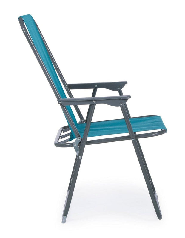 Bizzotto Sedia da giardino pieghevole Malibu Turchese