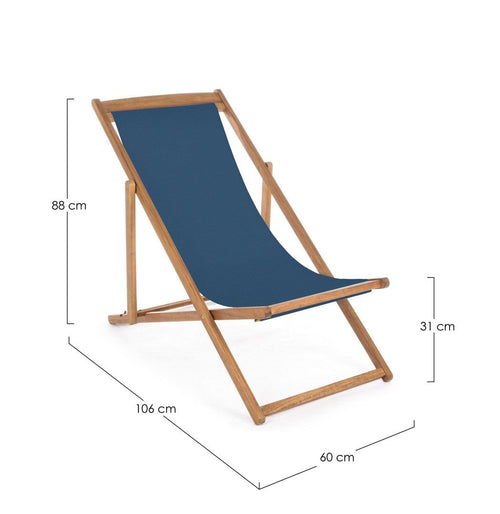 Bizzotto Sedia da giardino pieghevole Noemi Blu