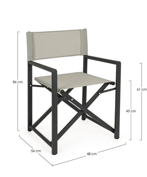 Bizzotto Sedia da giardino pieghevole Taylor Cappuccino