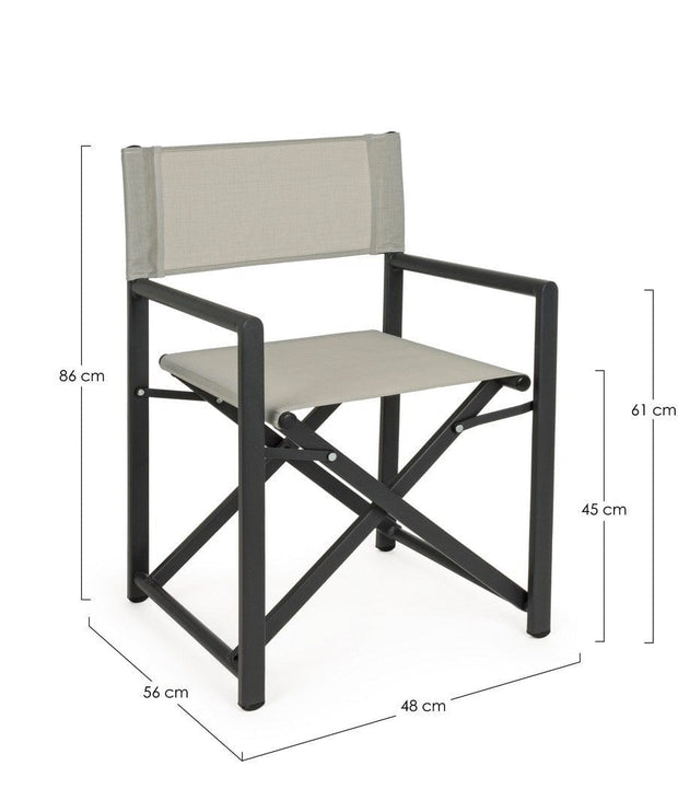 Bizzotto Sedia da giardino pieghevole Taylor Cappuccino