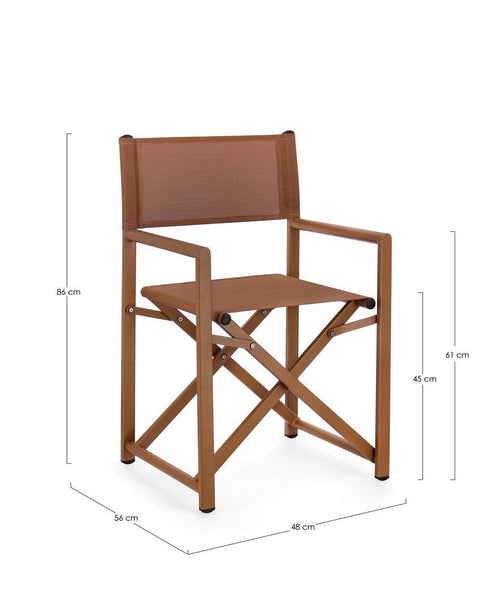 Bizzotto Sedia da giardino pieghevole Taylor Pecan Marrone