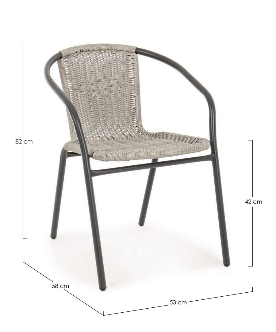 Bizzotto Sedia da giardino Ripley Cappuccino