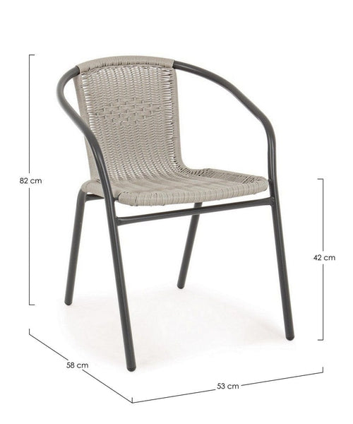 Bizzotto Sedia da giardino Ripley Cappuccino