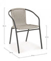 Bizzotto Sedia da giardino Ripley Cappuccino