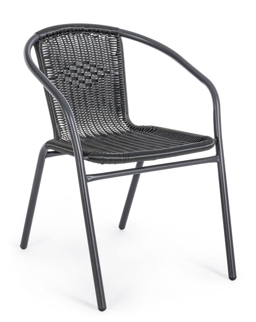 Bizzotto Sedia da giardino Ripley Nero