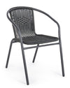 Bizzotto Sedia da giardino Ripley Nero