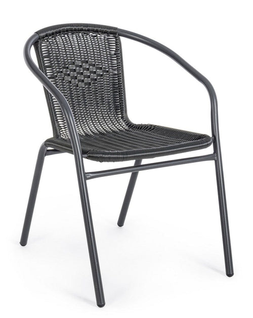 Bizzotto Sedia da giardino Ripley Nero