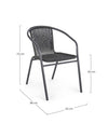 Bizzotto Sedia da giardino Ripley Nero