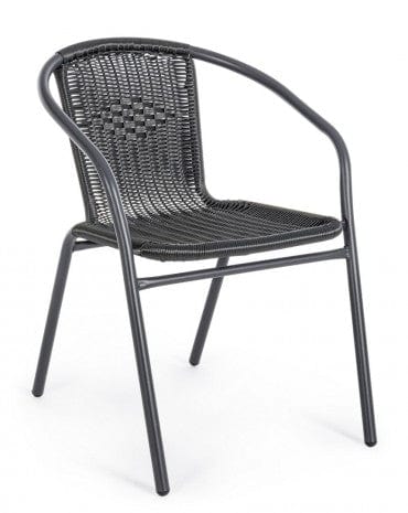 Bizzotto Sedia da giardino Ripley Nero