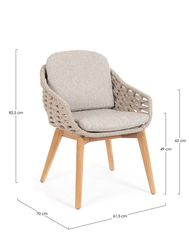 Bizzotto Sedia da giardino Tamires Beige