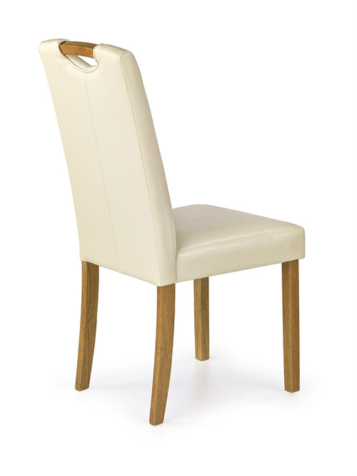 Sedia da pranzo in ecopelle Caro Crema
