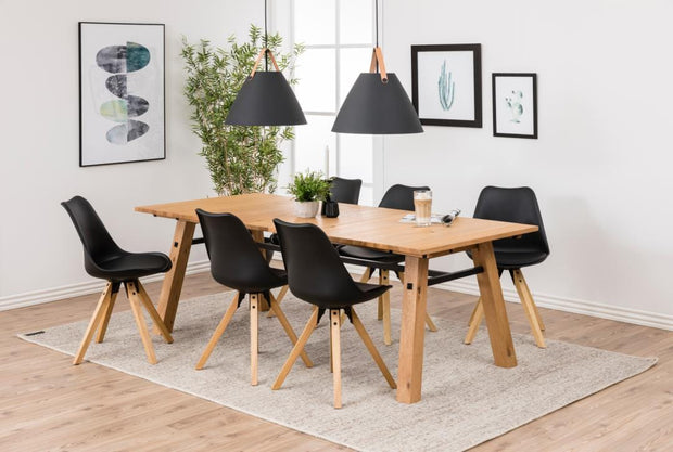Actona Sedia da pranzo in ecopelle Dima Nero