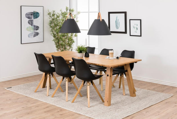 Actona Sedia da pranzo in ecopelle Dima Nero