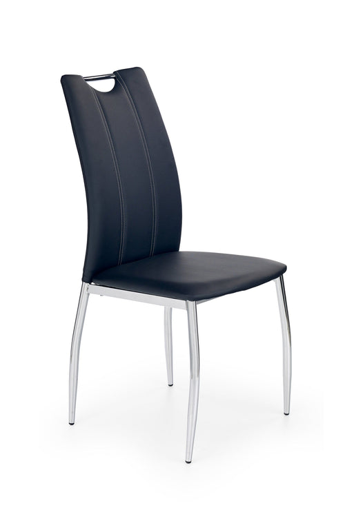 Sedia da pranzo in ecopelle K187 Nero